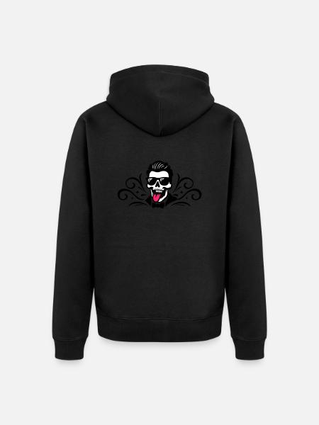 Skull Groom Jga - Unisex Premium Organic Zip Hoodie - black