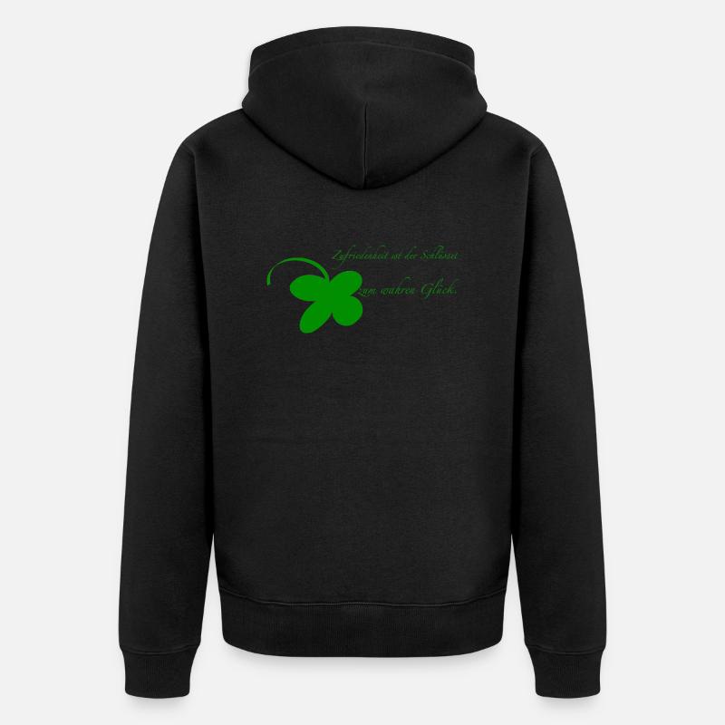 Contentement - Veste à capuche bio Premium Unisexe - noir