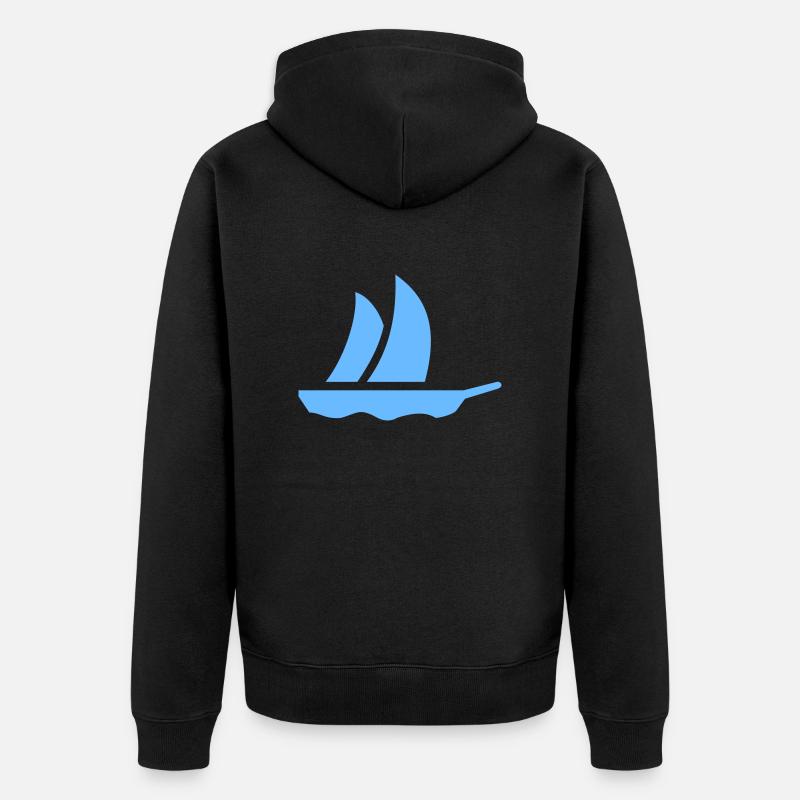Voilier (1c) - Veste à capuche bio Premium Unisexe - noir