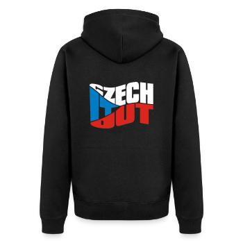 chech - Veste à capuche bio Premium Unisexe - noir - Dos - Nico (187cm)