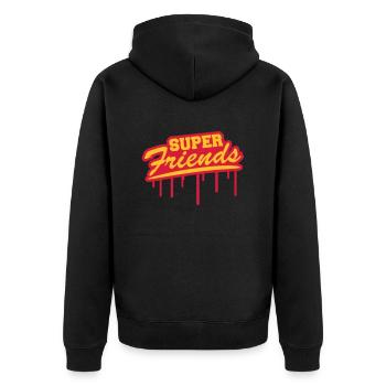 Super meilleurs amis Graffiti - Veste à capuche bio Premium Unisexe - noir - Dos - Nico (187cm)