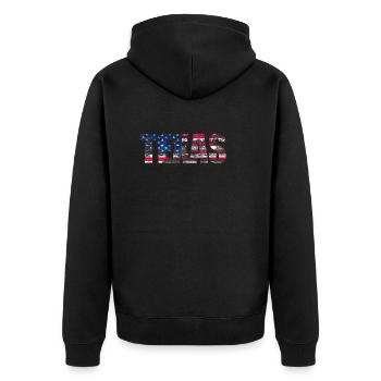 TEXAS - Veste à capuche bio Premium Unisexe - noir - Dos - Nico (187cm)