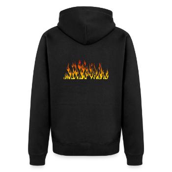 flamme flame feu - Veste à capuche bio Premium Unisexe - noir - Dos - Nico (187cm)