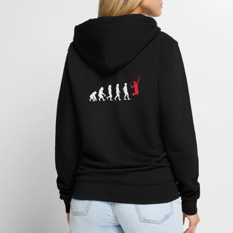 Badminton evolution badminton player evolution Unisex Premium Organic Zip Hoodie