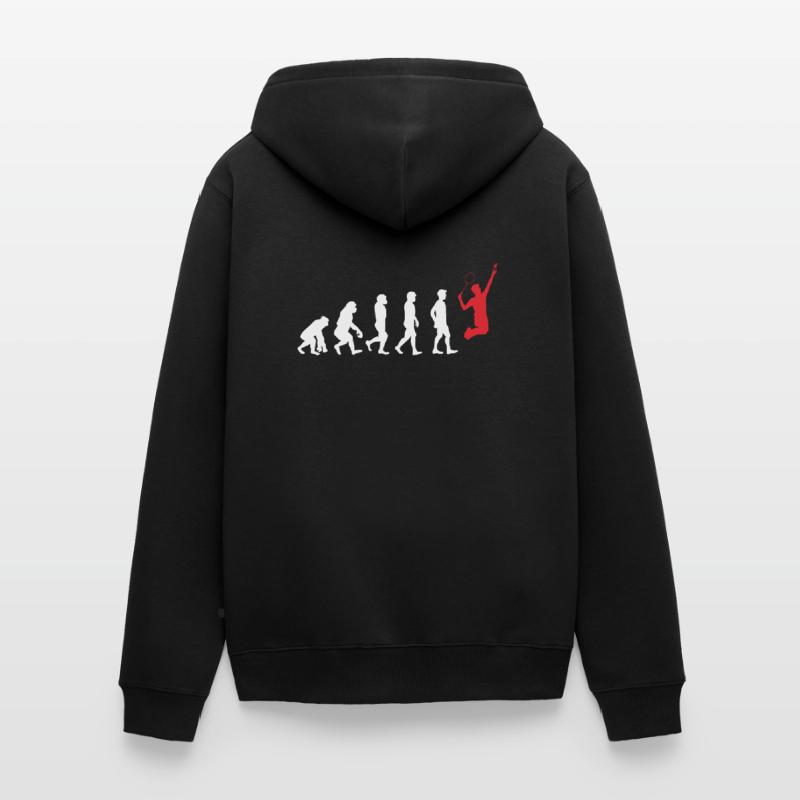 Badminton evolution badminton player evolution Unisex Premium Organic Zip Hoodie