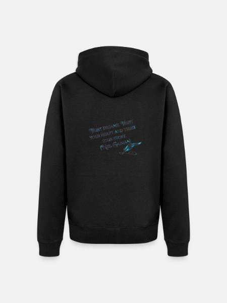 Trust Dreams - Neil Gaiman - Unisex Premium Organic Zip Hoodie - black