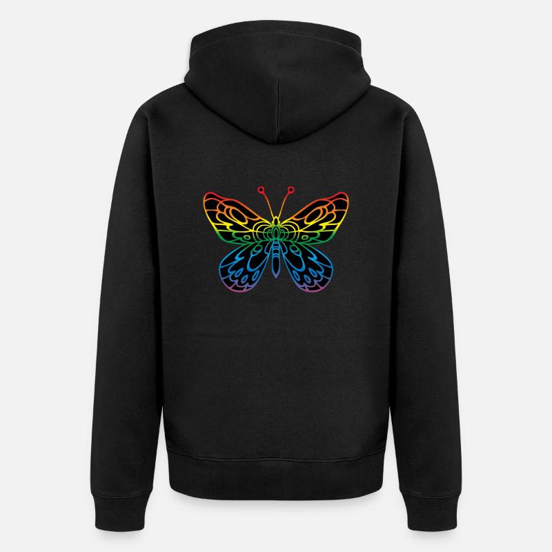 Papillon - Veste à capuche bio Premium Unisexe - noir