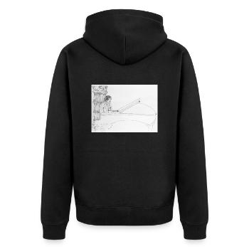 Pianist Antimo Magnotta in V&A Museum - Unisex Premium Organic Zip Hoodie - black - Back - Nico (187cm)