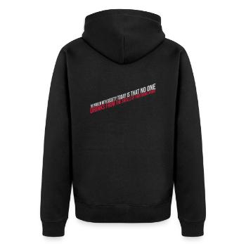 drinks from enemies skulls - Unisex Premium Organic Zip Hoodie - black - Back - Nico (187cm)