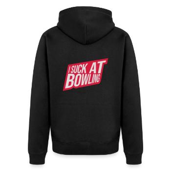 Je suis nul au bowling - Veste à capuche bio Premium Unisexe - noir - Dos - Nico (187cm)