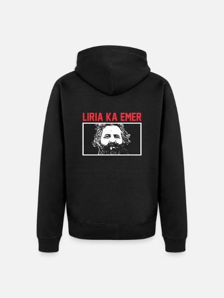 Kosovo. Albanien. Freiheit hat eine Namen. - Premium økologisk unisex-hættejakke - sort