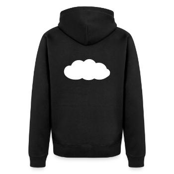 Weather Cloud Clouds Rain Sky Vector 12 - Unisex Premium Organic Zip Hoodie - black - Back - Nico (187cm)