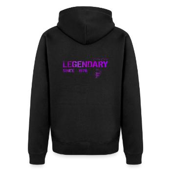 Legendary since 1976 Gift - Unisex Premium Organic Zip Hoodie - black - Back - Nico (187cm)