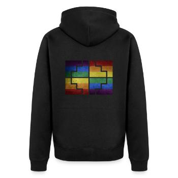 Géométrie - Veste à capuche bio Premium Unisexe - noir - Dos - Nico (187cm)