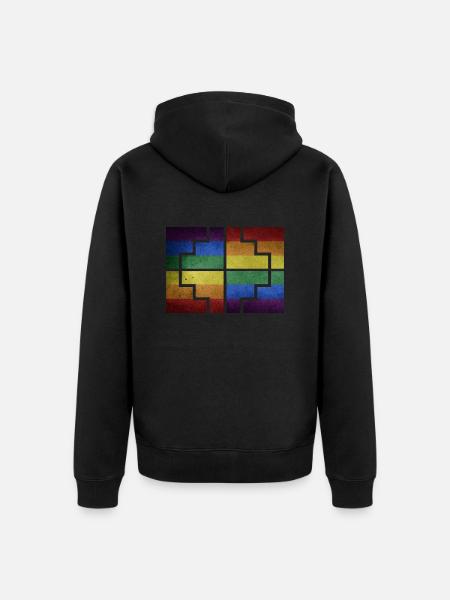 Geometrics - Unisex Premium Organic Zip Hoodie - black