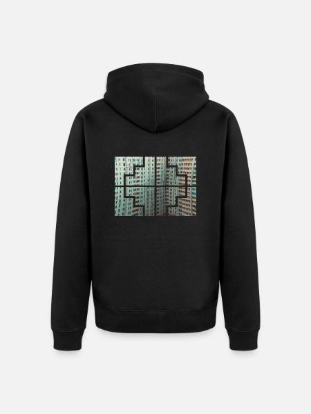 Geometric Collors - Unisex Premium Organic Zip Hoodie - black