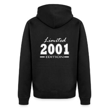 2001 - Veste à capuche bio Premium Unisexe - noir - Dos - Nico (187cm)