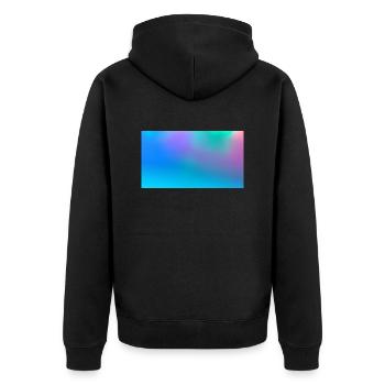 Ocean - Unisex Premium Bio Zip Hoodie - Schwarz - Hinten - Nico (187cm)