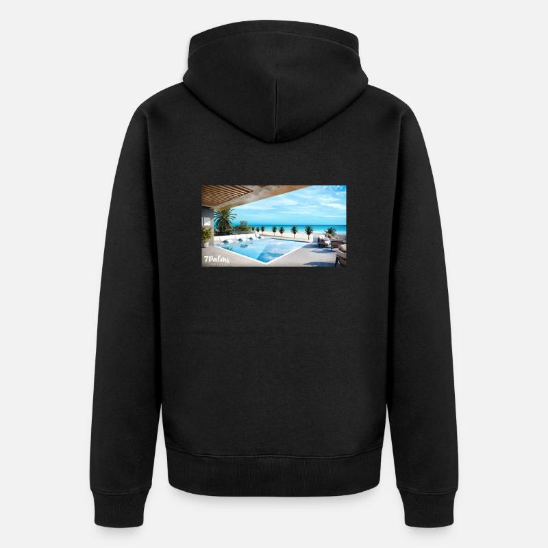 Piscine et plage - Veste à capuche bio Premium Unisexe - noir