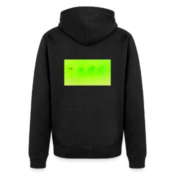 Vert fluo 15 - Veste à capuche bio Premium Unisexe - noir - Dos - Nico (187cm)