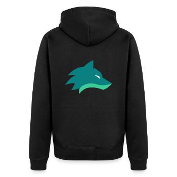 Logo de loup - Veste à capuche bio Premium Unisexe - noir - Dos - Nico (187cm)