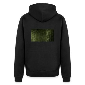 green ocean - Unisex Premium Bio Zip Hoodie - Schwarz - Hinten - Nico (187cm)