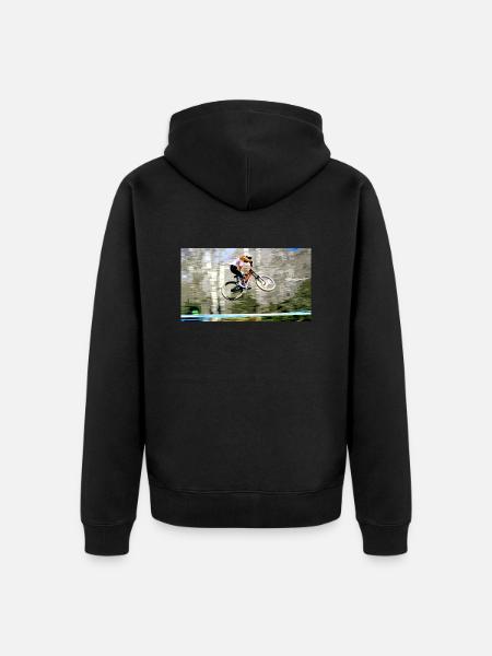 vtt descente - Veste à capuche bio Premium Unisexe - noir