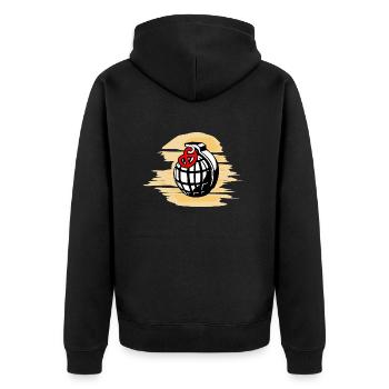 Grenade Bretzel Soleil - Veste à capuche bio Premium Unisexe - noir - Dos - Nico (187cm)