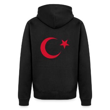 I Love Turkey, Elegance Style Design T-Shirt - Unisex Premium Organic Zip Hoodie - black - Back - Nico (187cm)