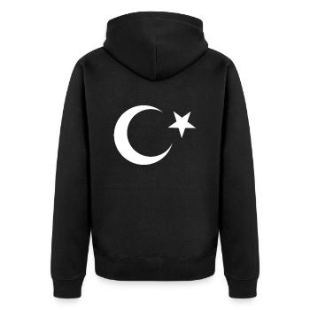 I Love Turkey, Elegance Style Design T-Shirt - Unisex Premium Organic Zip Hoodie - black - Back - Nico (187cm)