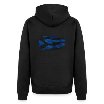 I'm free - Unisex Premium Organic Zip Hoodie - black - Back - Nico (187cm)