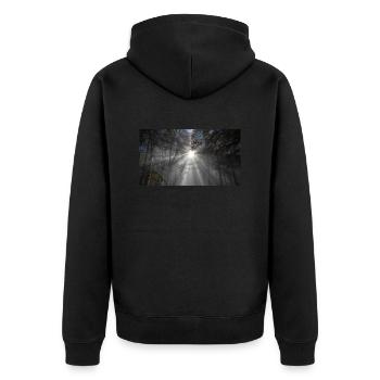 Saison du silence - Veste à capuche bio Premium Unisexe - noir - Dos - Nico (187cm)