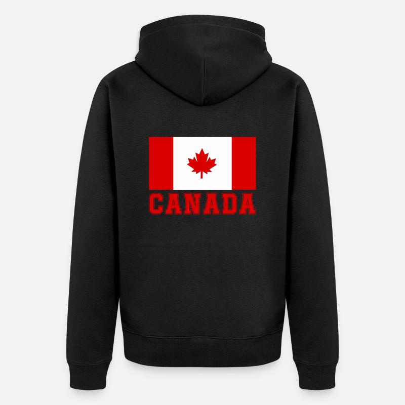 Canada Canada - Veste à capuche bio Premium Unisexe - noir