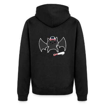 Chauve-souris de baseball drôle et mignonne / Chauve-souris - Veste à capuche bio Premium Unisexe - noir - Dos - Nico (187cm)