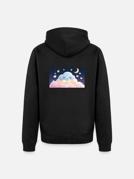 Dream Big - Unisex Premium Bio Zip Hoodie - Schwarz