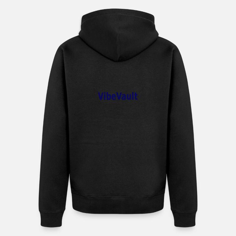 VibeVault - Unisex Premium Bio Zip Hoodie - Schwarz