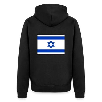 Israël - Veste à capuche bio Premium Unisexe - noir - Dos - Nico (187cm)