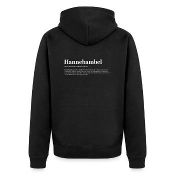 Hannebambel Nom d’animal Maladroit Amusant - Veste à capuche bio Premium Unisexe - noir - Dos - Nico (187cm)