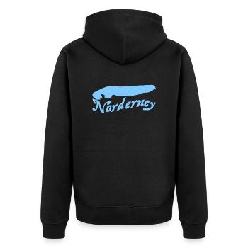 Tatouage Norderney - Veste à capuche bio Premium Unisexe - noir - Dos - Nico (187cm)