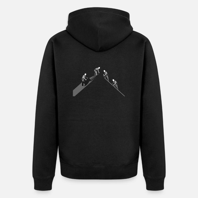 Dacheindeckung - Unisex Premium Bio Zip Hoodie - Schwarz