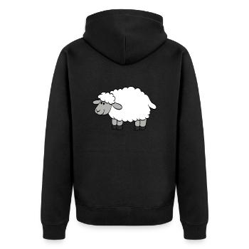 mouton - Veste à capuche bio Premium Unisexe - noir - Dos - Nico (187cm)