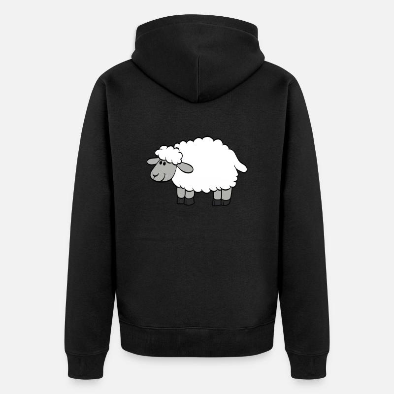 mouton - Veste à capuche bio Premium Unisexe - noir