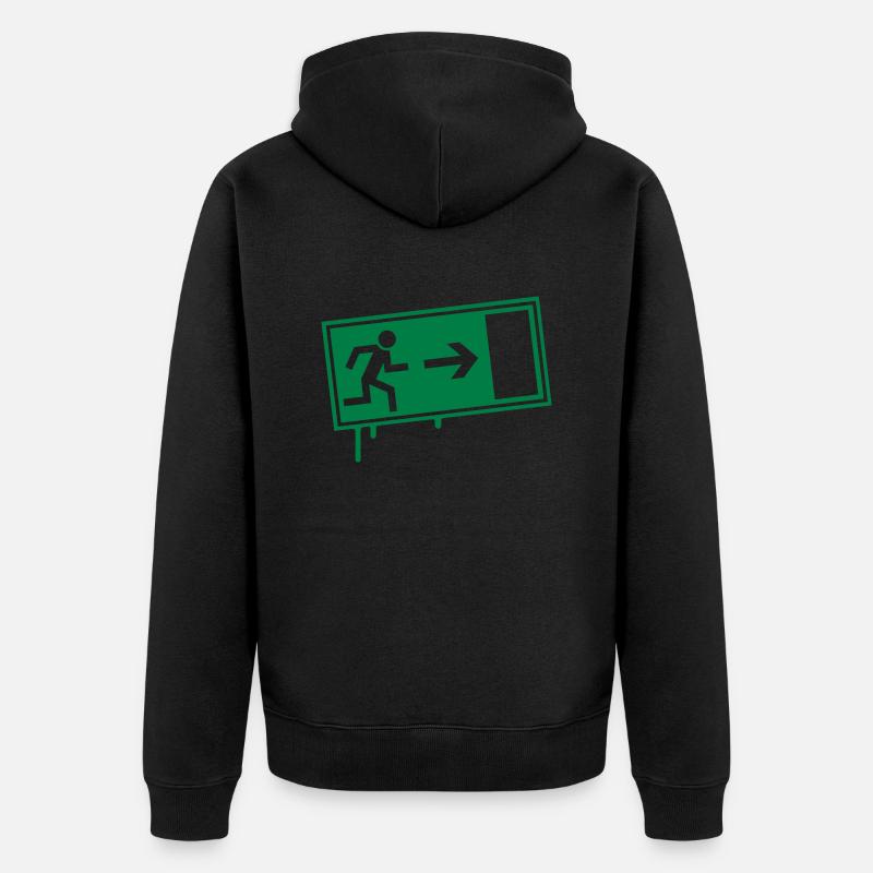 exit_2_f1 - Unisex Premium Bio Zip Hoodie - Schwarz