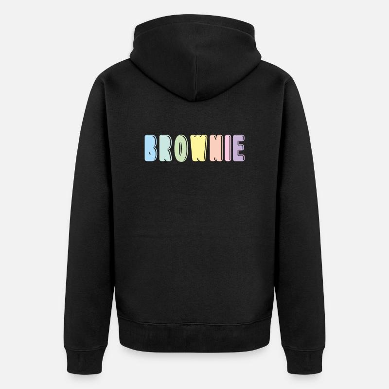 Brownie - Unisex Premium Bio Zip Hoodie - Schwarz