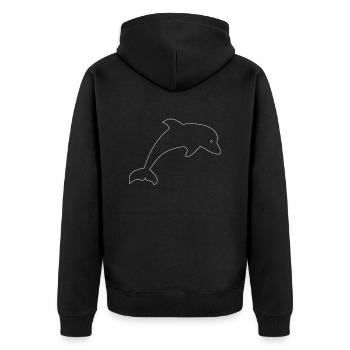 Cadeau de dauphin - Veste à capuche bio Premium Unisexe - noir - Dos - Nico (187cm)