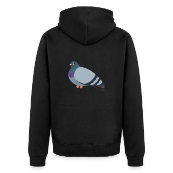 Nos pigeons de ville : tout simplement magnifiques ! - Veste à capuche bio Premium Unisexe - noir - Dos - Nico (187cm)
