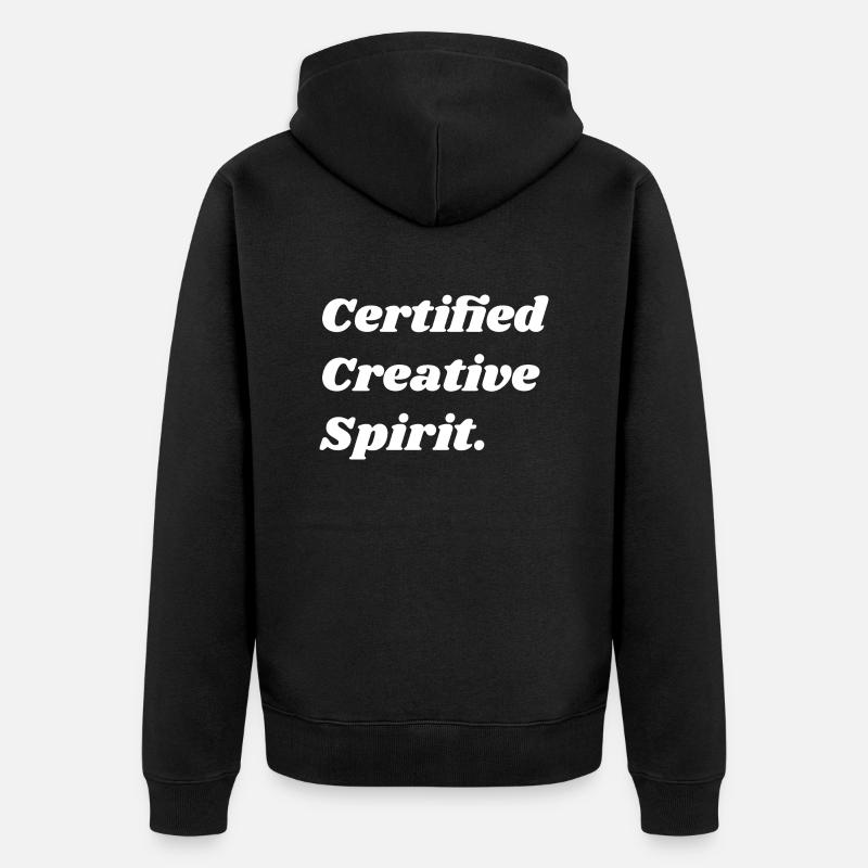 Certified Creative Spirit - Certifié Créatif - Veste à capuche bio Premium Unisexe - noir