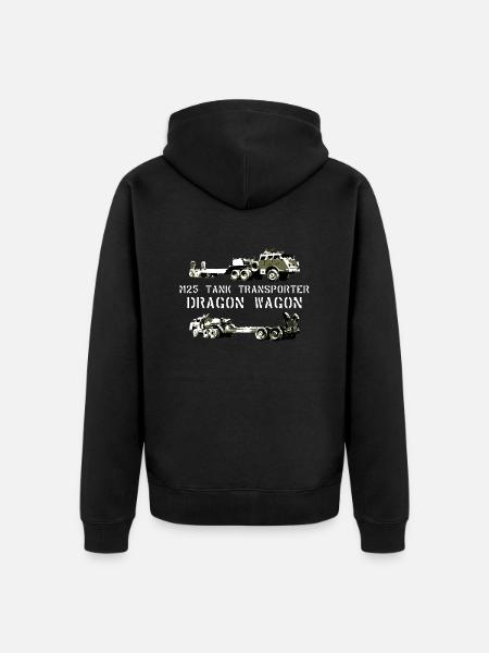 AVM Dragon Wagon M25 TANK TRANSPORTER US Seconde Guerre mondiale - Veste à capuche bio Premium Unisexe - noir