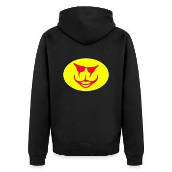 Summer - Unisex Premium Organic Zip Hoodie - black - Back - Nico (187cm)