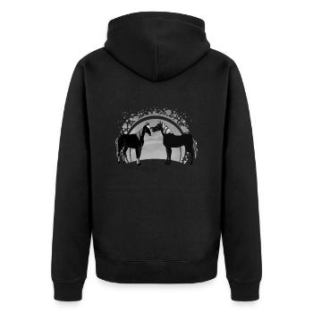 Chevaux - Veste à capuche bio Premium Unisexe - noir - Dos - Nico (187cm)